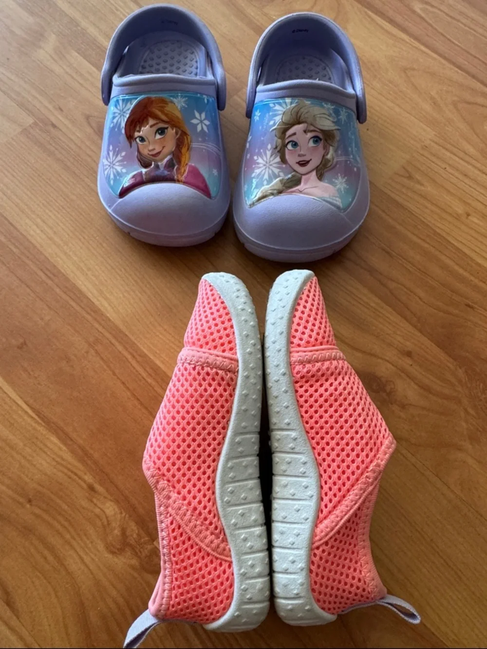 Girls' Frozen Slip-On Clogs and Coral Mesh Sneakers Set